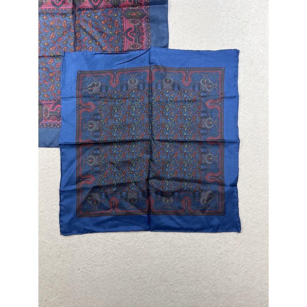 Lot Of 2 Unmarked Silk Scarves Brooks Brothers? EUC - Picture 2 of 9